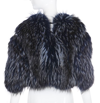 Lot 82 - An Alexander McQueen blue fur capelet, 'The Girl Who Lived in the Tree', commercial collection, Autumn-Winter 2008-09