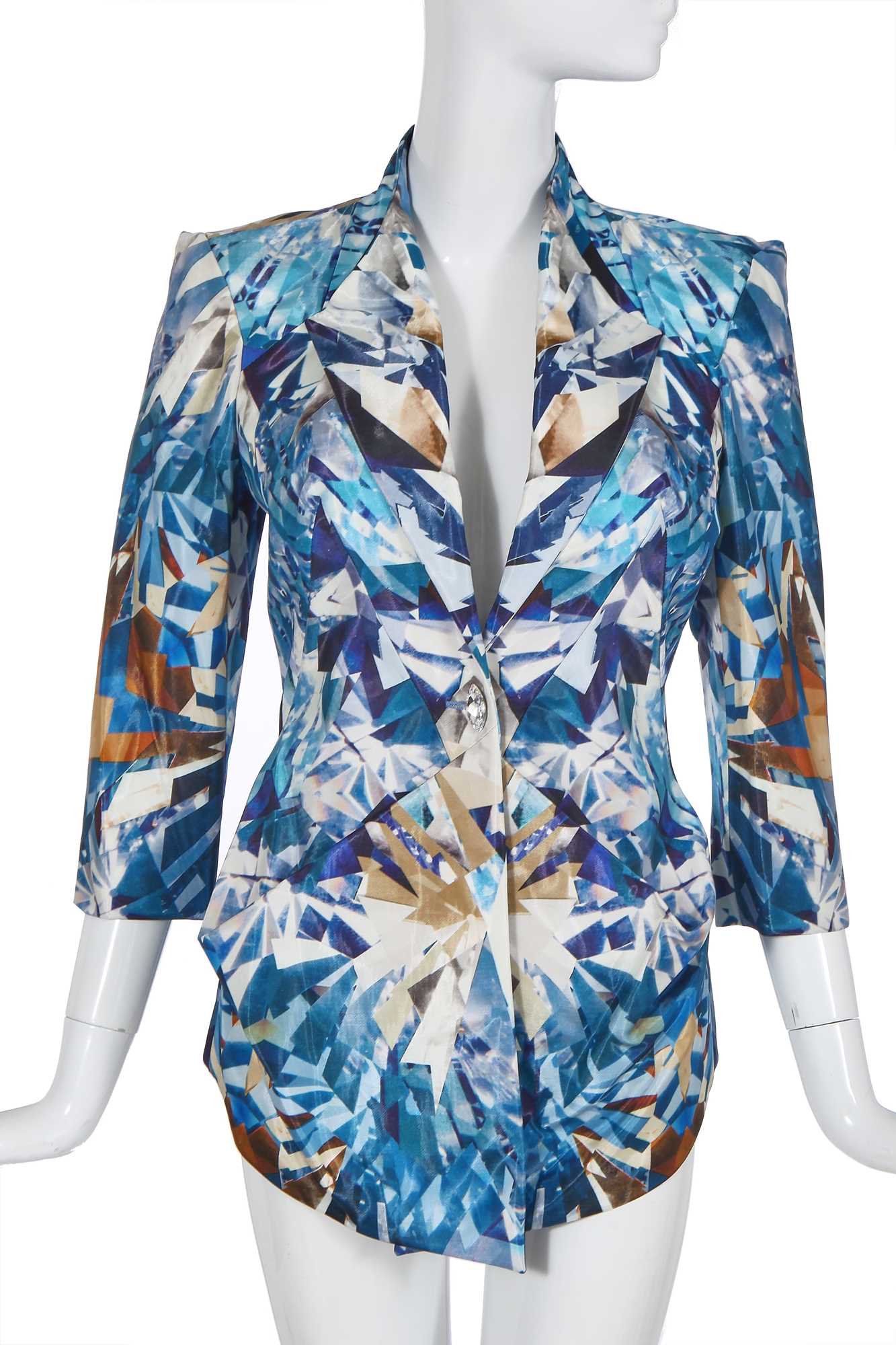 Lot 79 - An Alexander McQueen crystal print jacket, 'Natural Distinction, Un-Natural Selection', Spring-Summer 2009