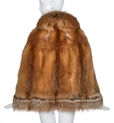 Lot 77 - An Alexander McQueen red fox fur cape,  pre-collection, Autumn-Winter 2009-10