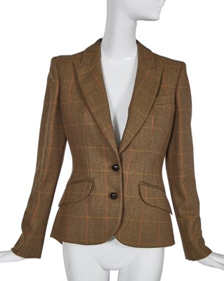 Lot 78 - An Alexander McQueen tweed hacking jacket, pre-collection, Autumn-Winter 2009-10