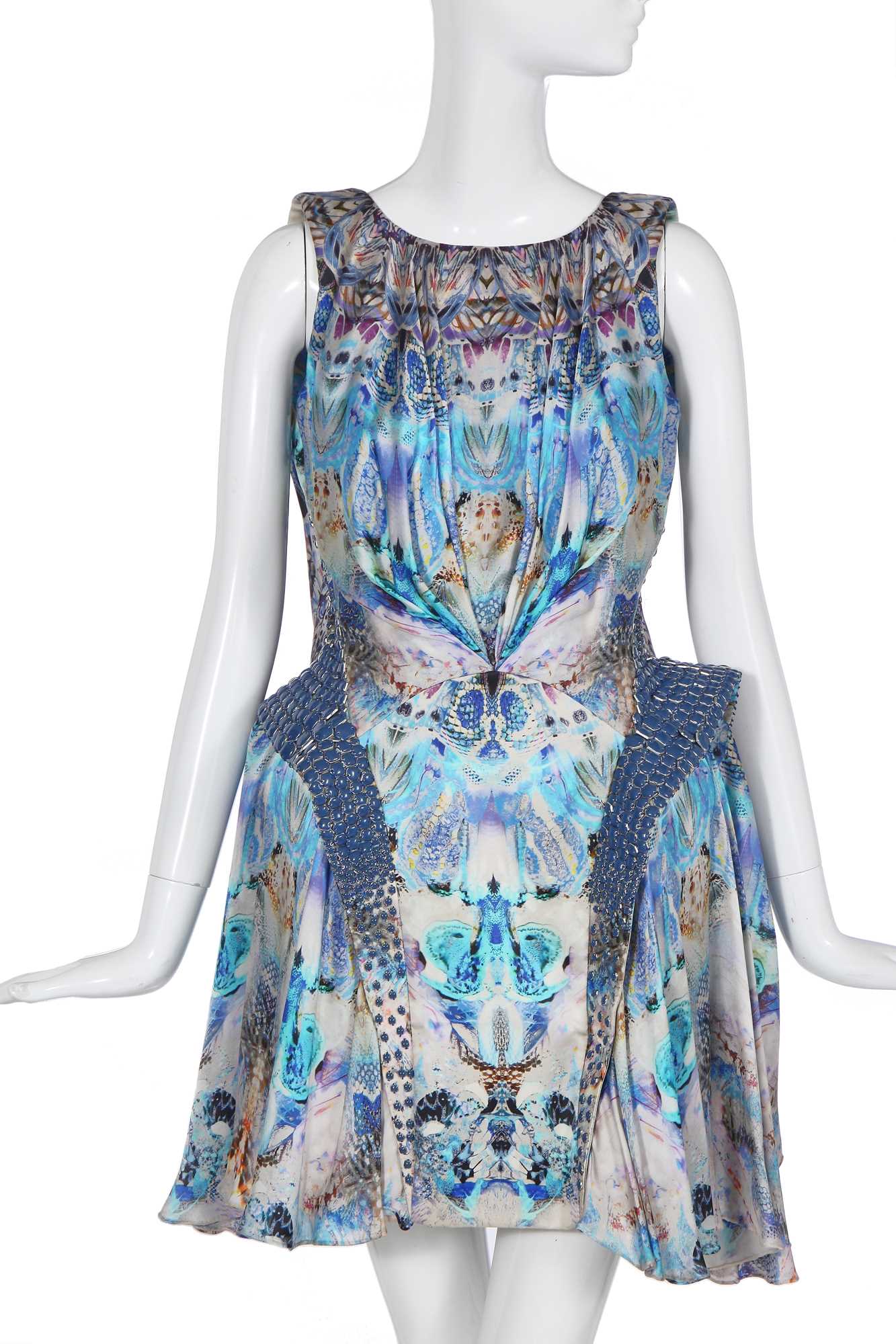 Lot 75 An Alexander McQueen Reptile And Moth Print lot-75-an-alexander-mcqueen-reptile-and-moth-print
