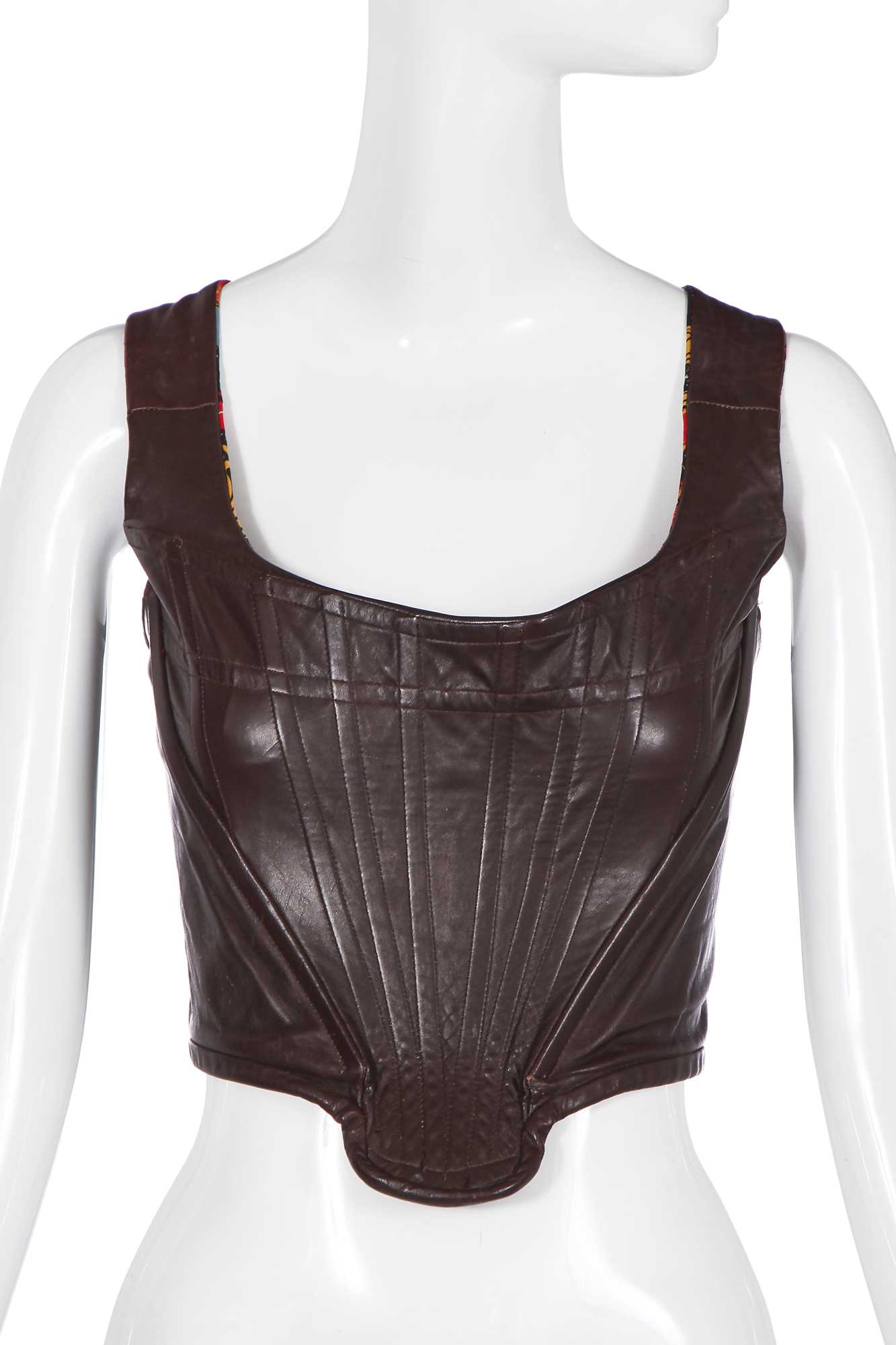 Lot 124 - A Vivienne Westwood leather corset, early 1990s