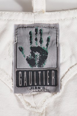 Lot 79 - A rare Jean Paul Gaultier white denim loin cloth, 1993