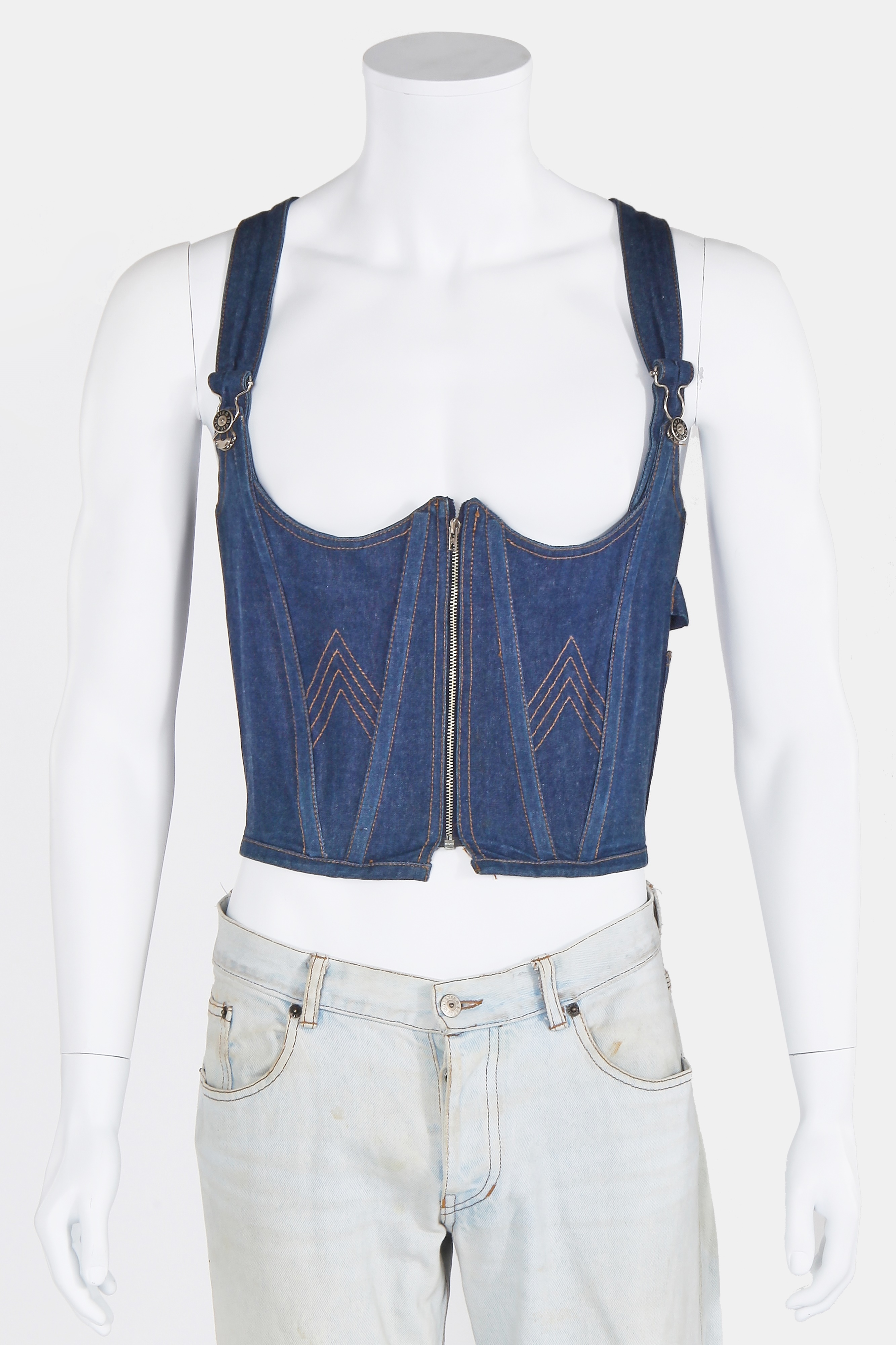 Ameri vintage TAYLOR OPAL DENIM BUSTIER トップス Ameri TAYLOR OPAL