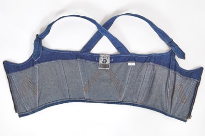 Lot 83 - A rare and important Jean Paul Gaultier man's denim corset, 'Andro Jeans' collection, Spring-Summer 1993
