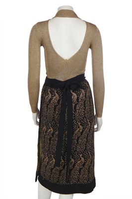 Lot 239 - Mainly gold and black Spaghetti knitwear designed by Nadia la Valle, Aprés Ski collection, 1977