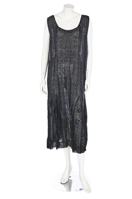 Lot 374 - A beaded full-length chiffon cocktail dress, circa 1929