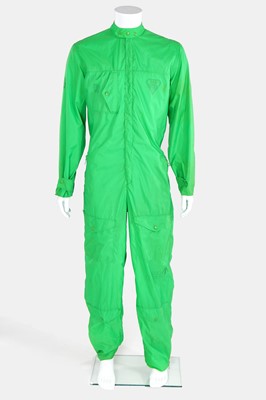 Lot 106 - A Jean Paul Gaultier man's 'Safe Sex' green nylon jumpsuit, circa 1996