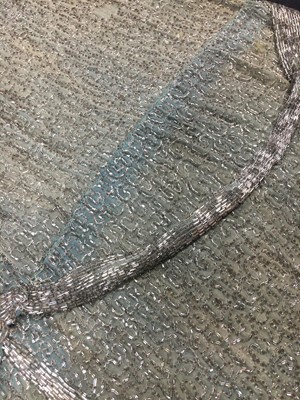 Lot 367 - A beaded green muslin flapper dress circa 1928
