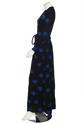 Lot 246 - A Christian Dior London sequined velvet dress, circa 1970