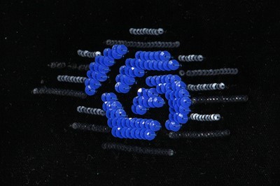 Lot 246 - A Christian Dior London sequined velvet dress, circa 1970