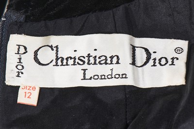 Lot 246 - A Christian Dior London sequined velvet dress, circa 1970