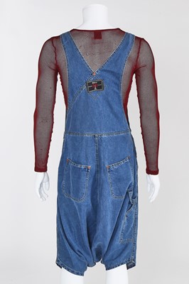 Lot 87 - A pair of Jean Paul Gaultier men's denim dungarees, probably 'Andro Jeans' collection, Spring-Summer 1993