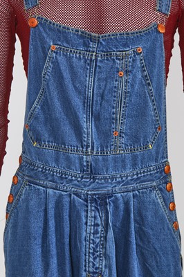 Lot 87 - A pair of Jean Paul Gaultier men's denim dungarees, probably 'Andro Jeans' collection, Spring-Summer 1993