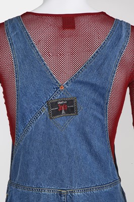 Lot 87 - A pair of Jean Paul Gaultier men's denim dungarees, probably 'Andro Jeans' collection, Spring-Summer 1993