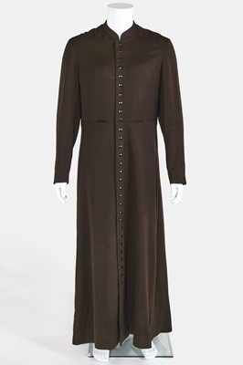 Lot 91 - A Jean Paul Gaultier men's brown wool 'priest' coat, 'Tattoos/The Raw and Refined’ collection Spring-Summer 1994