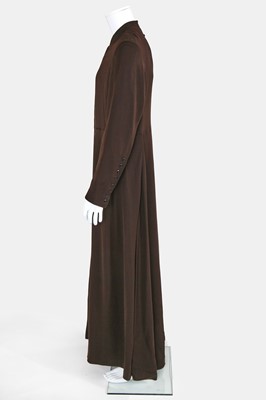 Lot 91 - A Jean Paul Gaultier men's brown wool 'priest' coat, 'Tattoos/The Raw and Refined’ collection Spring-Summer 1994