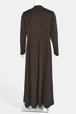 Lot 91 - A Jean Paul Gaultier men's brown wool 'priest' coat, 'Tattoos/The Raw and Refined’ collection Spring-Summer 1994