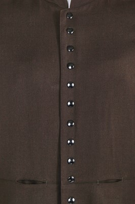 Lot 91 - A Jean Paul Gaultier men's brown wool 'priest' coat, 'Tattoos/The Raw and Refined’ collection Spring-Summer 1994
