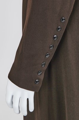 Lot 91 - A Jean Paul Gaultier men's brown wool 'priest' coat, 'Tattoos/The Raw and Refined’ collection Spring-Summer 1994