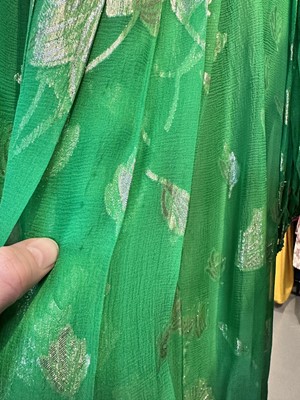 Lot 289 - A Thea Porter green chiffon dress, 1970s