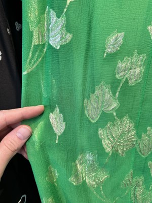 Lot 289 - A Thea Porter green chiffon dress, 1970s