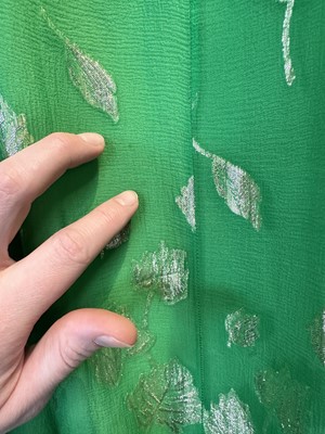 Lot 289 - A Thea Porter green chiffon dress, 1970s