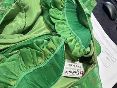 Lot 289 - A Thea Porter green chiffon dress, 1970s