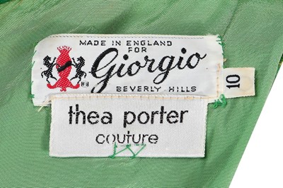 Lot 289 - A Thea Porter green chiffon dress, 1970s