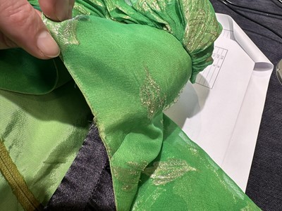 Lot 289 - A Thea Porter green chiffon dress, 1970s