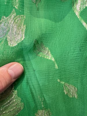 Lot 289 - A Thea Porter green chiffon dress, 1970s