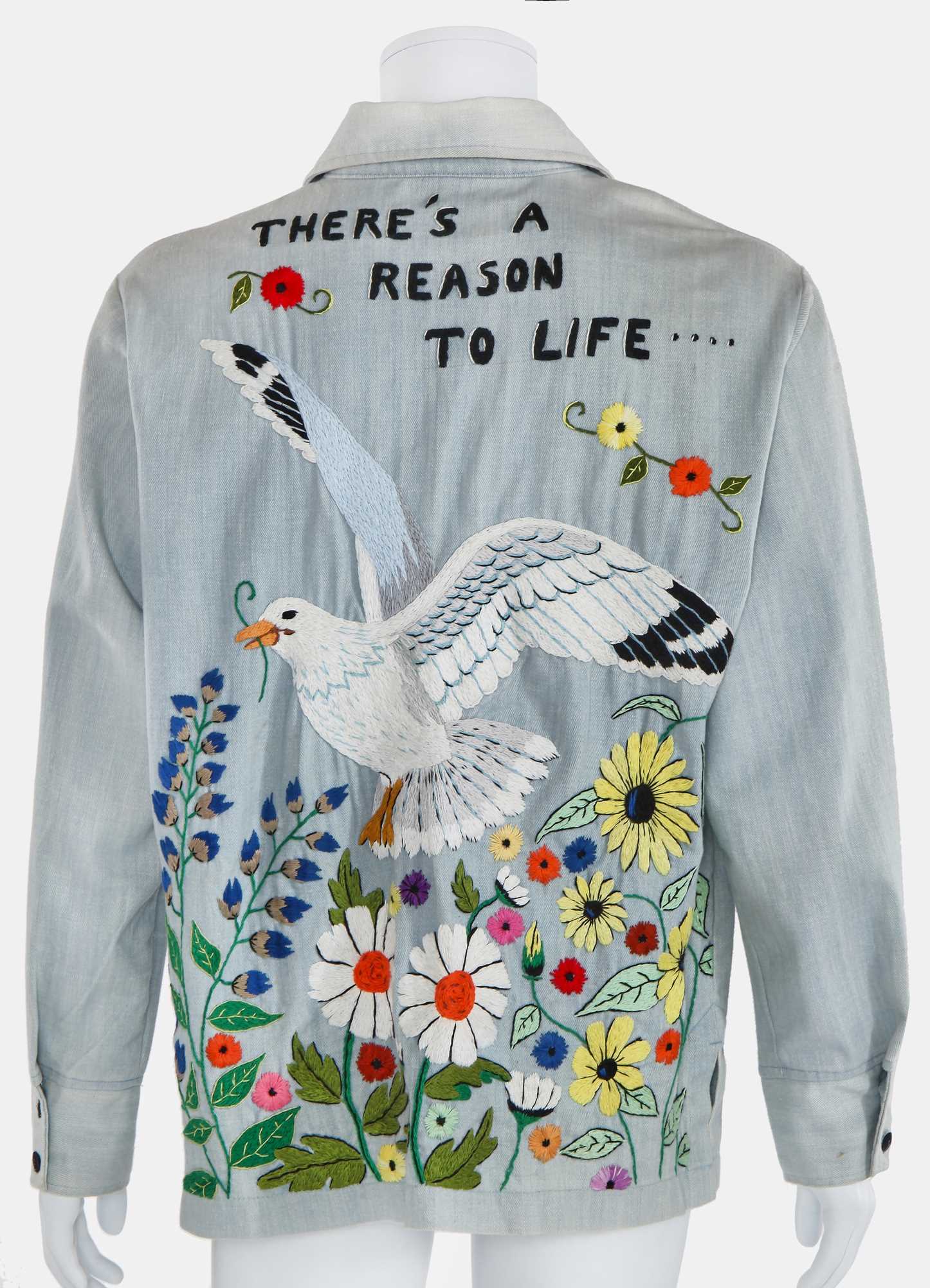 Click for high resolution Lot 23 - A 1-West man's embroidered cotton shirt, 1970s