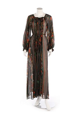 Lot 442 - An Ossie Clark/Celia Birtwell printed chiffon...