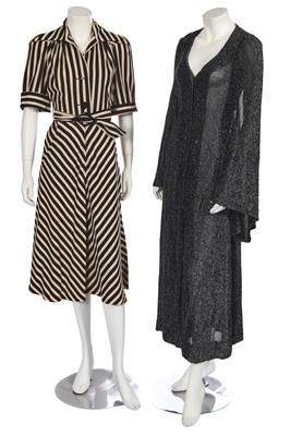 Lot 284 - A Biba black lurex dress, circa 1970