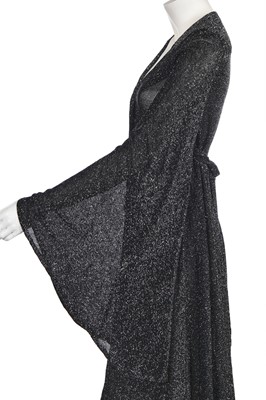 Lot 284 - A Biba black lurex dress, circa 1970