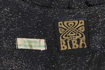 Lot 284 - A Biba black lurex dress, circa 1970