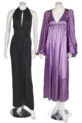 Lot 283 - A Biba purple satin dress, circa 1969