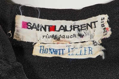 Lot 262 - An Yves Saint Laurent black crêpe maxi dress, 1970s