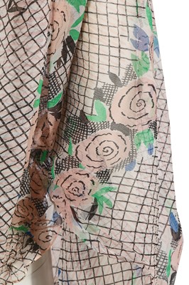 Lot 268 - An Ossie Clark/Celia Birtwell floral organza blouse, circa 1970
