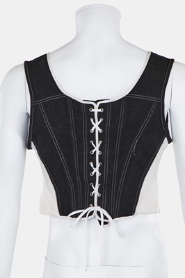 Lot 76 - A Jean Paul Gaultier men's black and white 'Converse' waistcoat, 'Casanova at the Gym' collection, Spring-Summer 1992