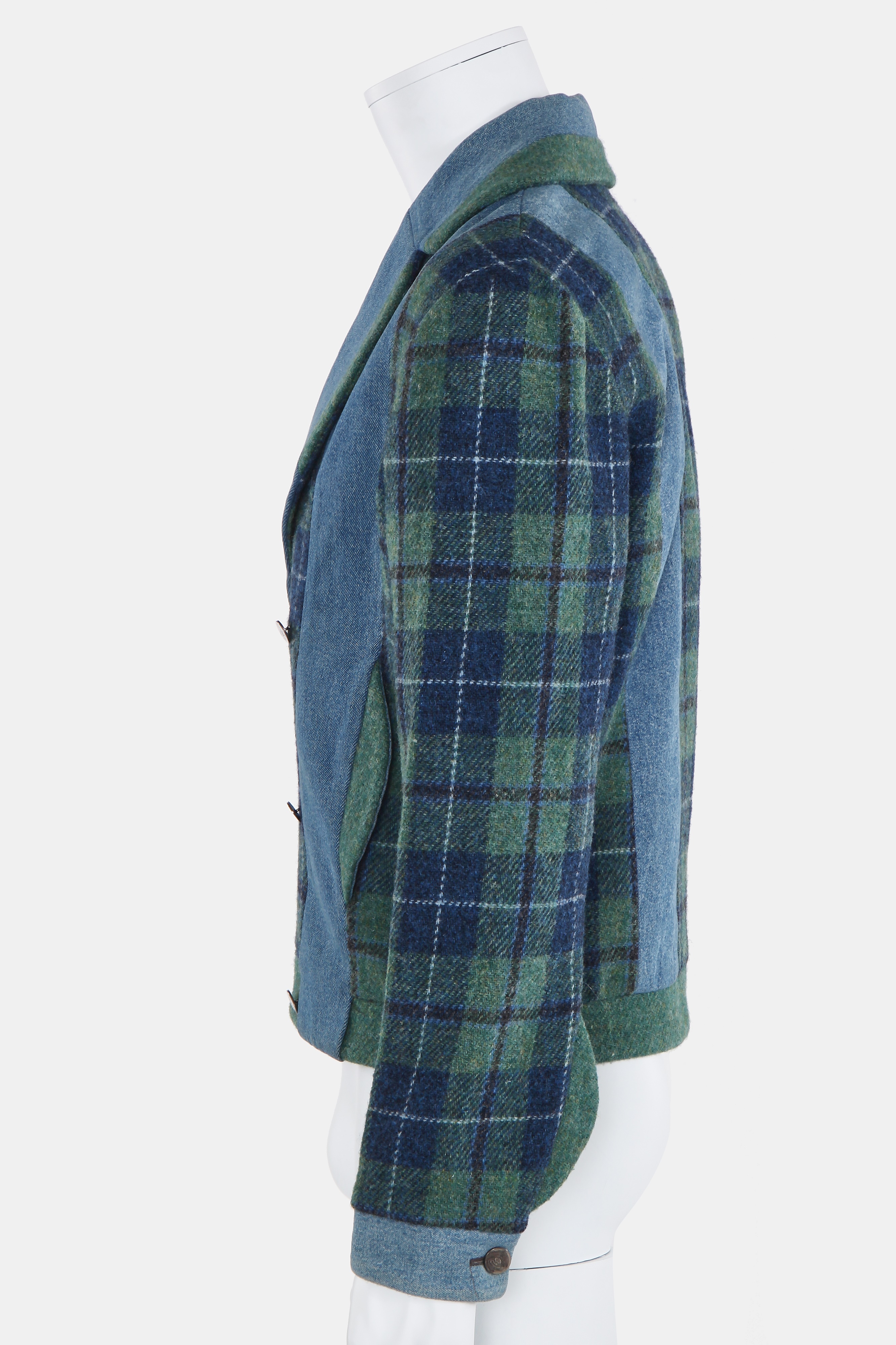 Vivienne Westwood×Harris Tweedウール/レザー/スウェードトートバッグ