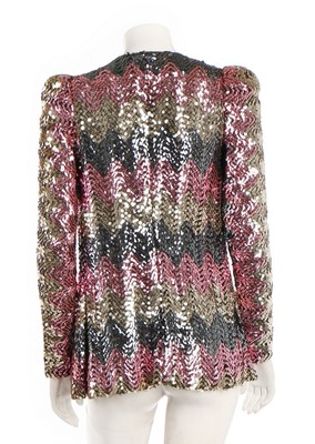 Lot 444 - A Biba sequinned jacket, late 1960s-mid 70s,...