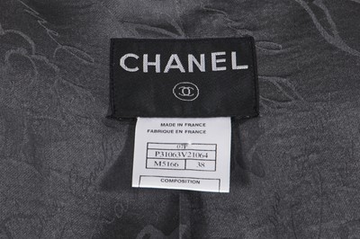 Lot 11 - A Chanel black and white silk tweed jacket, Spring-Summer 2007