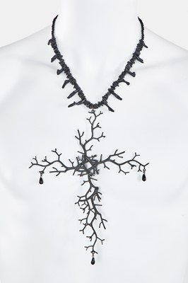 Lot 128 - A rare Jean Paul Gaultier crucifix necklace, 'Tribute to Frida Kahlo/Flamenco' collection, Spring-Summer 1998