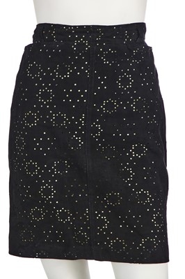 Lot 213 - An Azzedine Alaïa laser cut suede suit, late 80s-early 90s