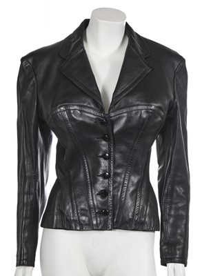 Lot 215 - An Azzedine Alaïa leather corset jacket, Autumn-Winter 1987-88