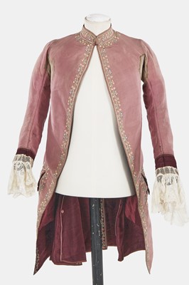 Lot 3 - An unusual reversible men's  silk tailcoat, late 18th-early 19th century