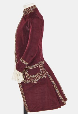 Lot 3 - An unusual reversible men's  silk tailcoat, late 18th-early 19th century