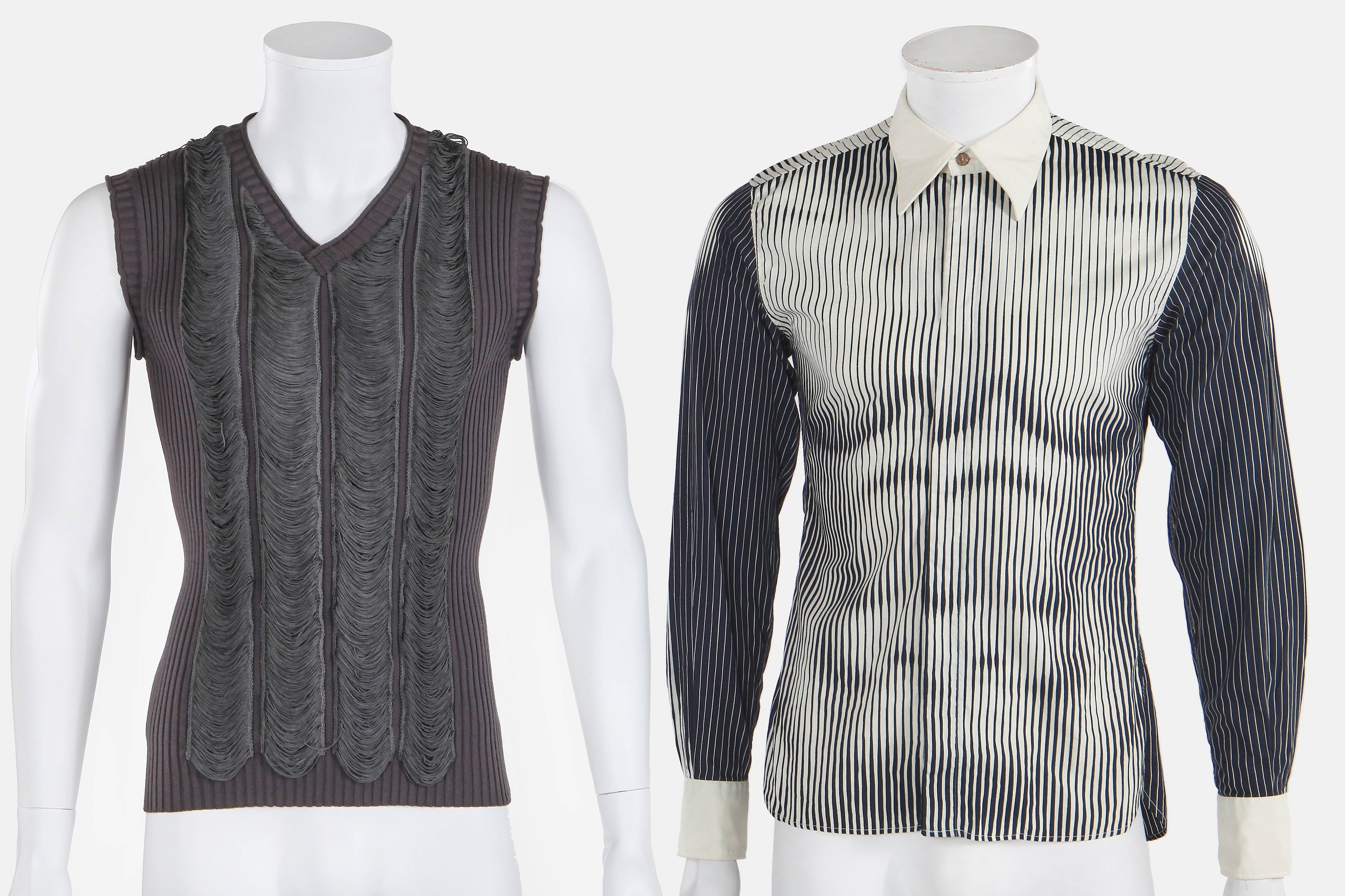 トップス Jean Paul GAULTIER HOMME V-Cyber Shirts Jean Paul Gaultier JPG Paris Cyber Print Mesh Shirt Size M