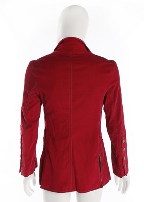 Lot 448 - A Mr Freedom man's cherry-red velvet jacket,...